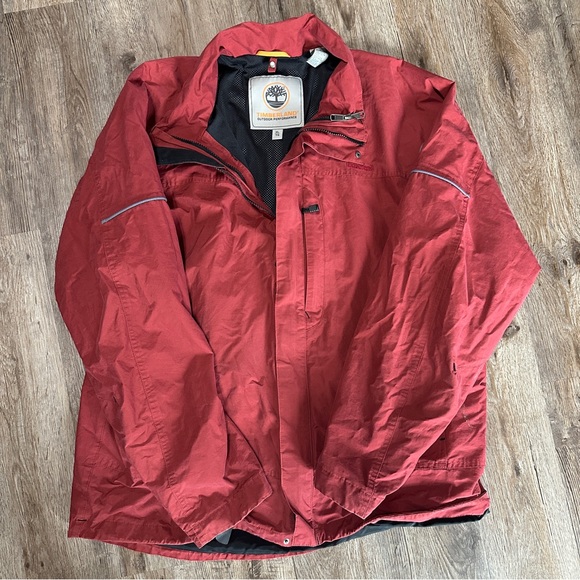 Timberland Other - Timberland Athletic Parka Jacket Size XL Red Full Zip Windbreaker Winter Warm